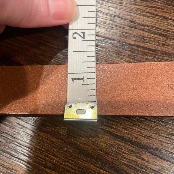 Madewell Women's Sz L Puffed-Buckle Leather Belt Desert Camel Brown NP333 - Picture 11 of 11